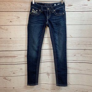 Miss Me Dark Wash Mid Rise Skinny jeans size 24